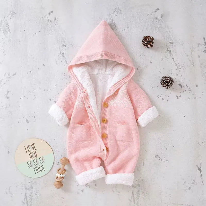 Baby Brei Jumpsuit Schattig & Versterkt Warme Katoenen Romper