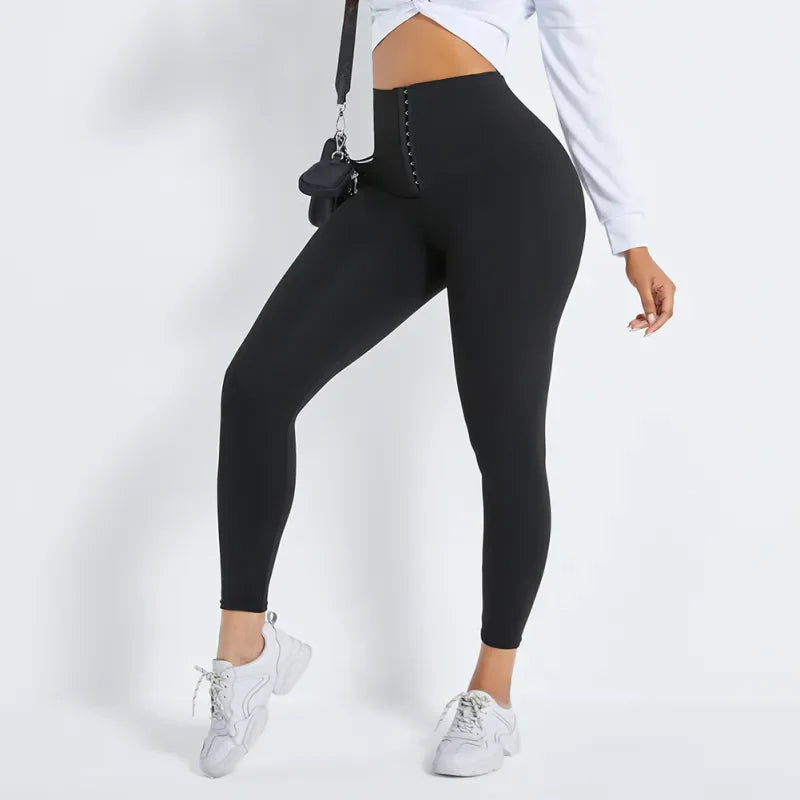 Dubbelzijdige Yoga Corset Leggings – Europese en Amerikaanse Stijl Hoge Taille Actieve Kleding
