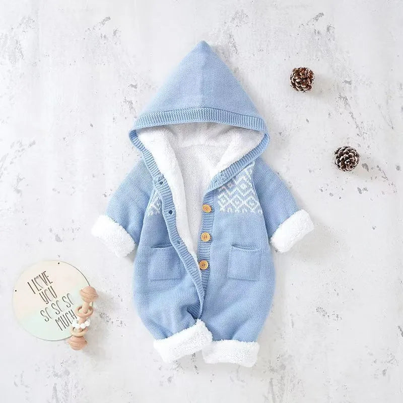 Baby Brei Jumpsuit Schattig & Versterkt Warme Katoenen Romper
