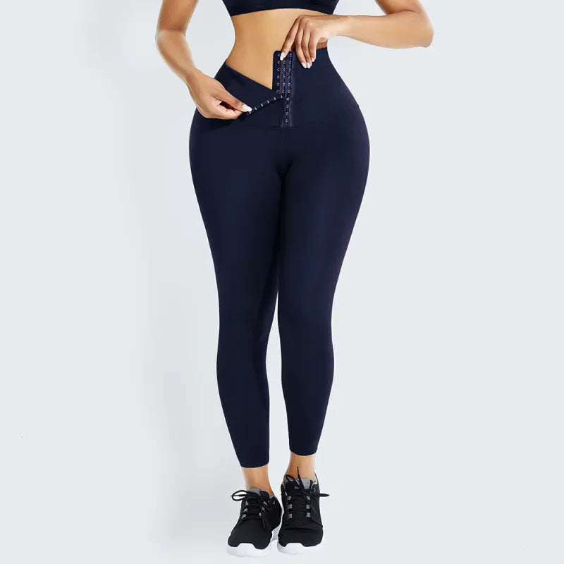 Dubbelzijdige Yoga Corset Leggings – Europese en Amerikaanse Stijl Hoge Taille Actieve Kleding
