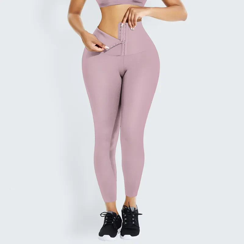 Dubbelzijdige Yoga Corset Leggings – Europese en Amerikaanse Stijl Hoge Taille Actieve Kleding