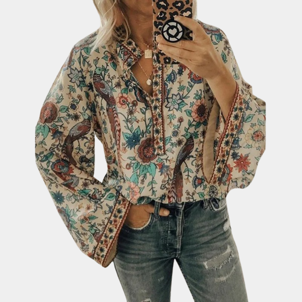 Mariana - Elegante Damesblouse met Bloemenprint voor Zomerlook