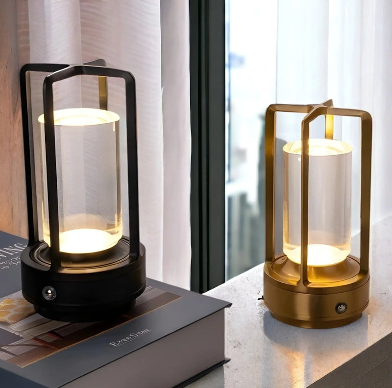 NordLume – Scandinavische LED-tafellamp, Draadloos en Oplaadbaar