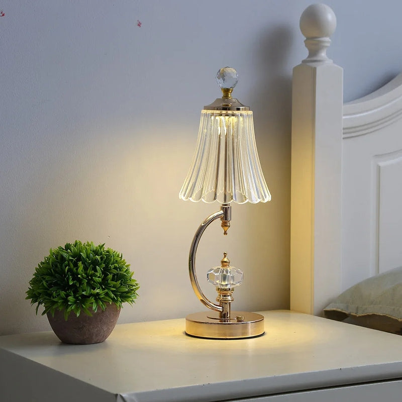Gouden Kristallen Lamp | Luxe Aura voor Elegante Ruimtes