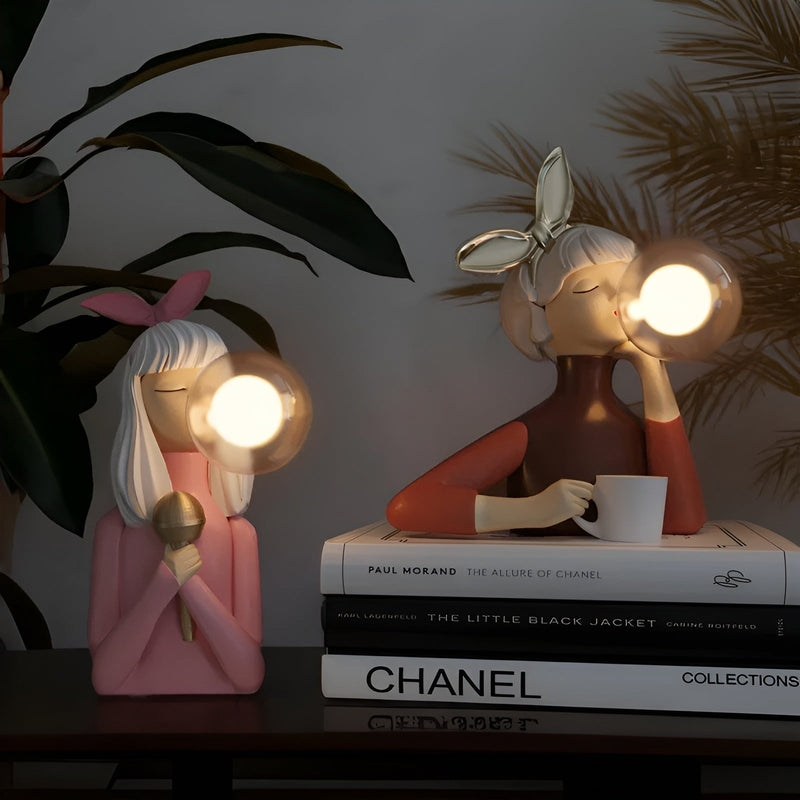 LunaLicht - USB Bubble Tafel lamp voor meisjes in de woonruimte