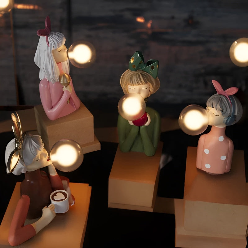 LunaLicht - USB Bubble Tafel lamp voor meisjes in de woonruimte