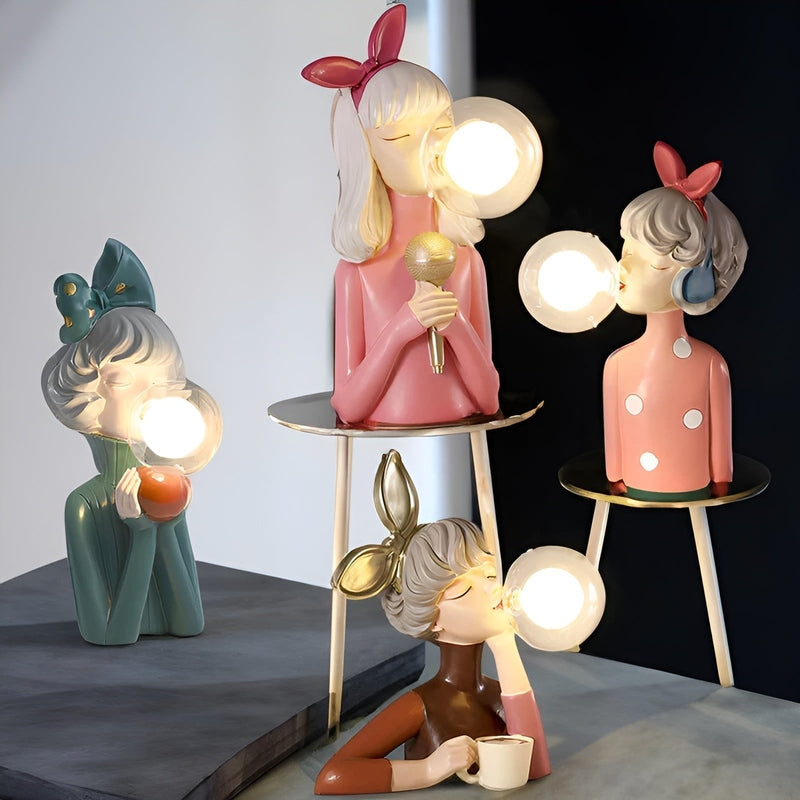 LunaLicht - USB Bubble Tafel lamp voor meisjes in de woonruimte