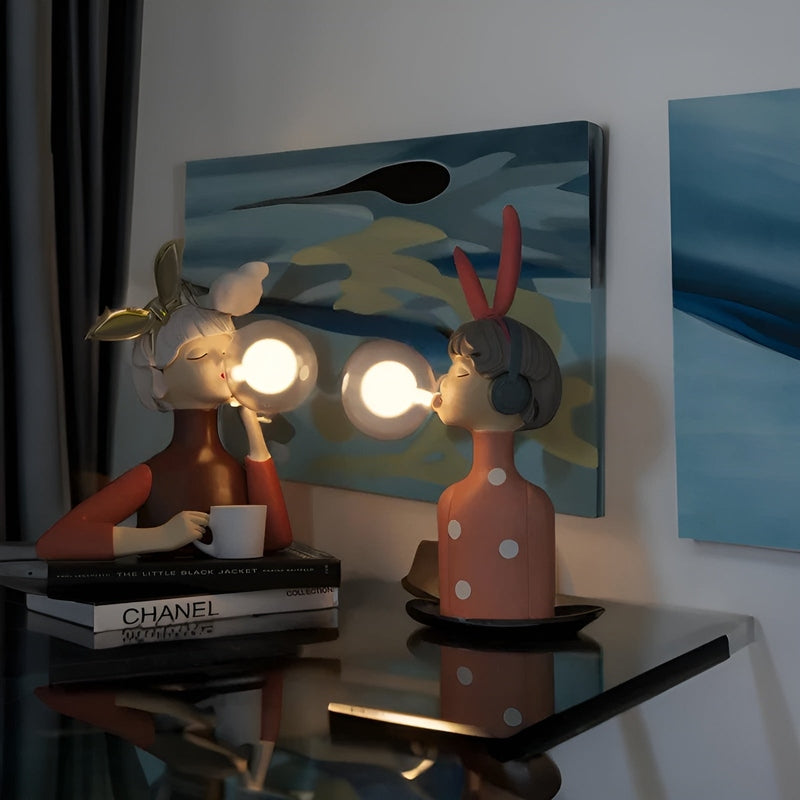 LunaLicht - USB Bubble Tafel lamp voor meisjes in de woonruimte