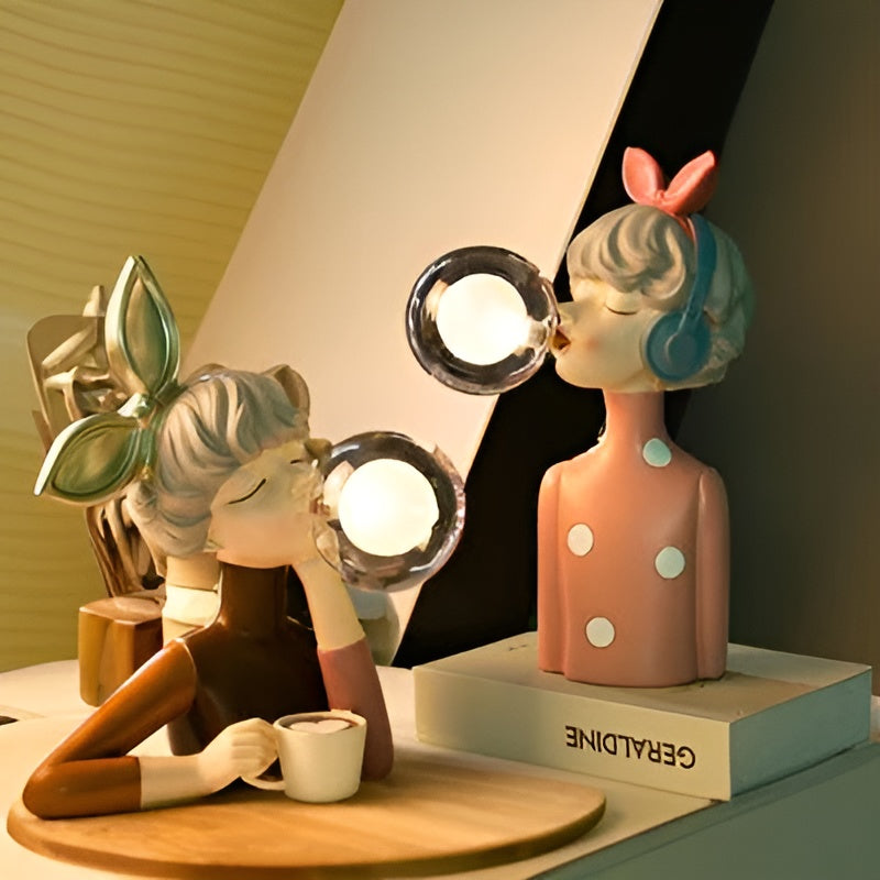 LunaLicht - USB Bubble Tafel lamp voor meisjes in de woonruimte