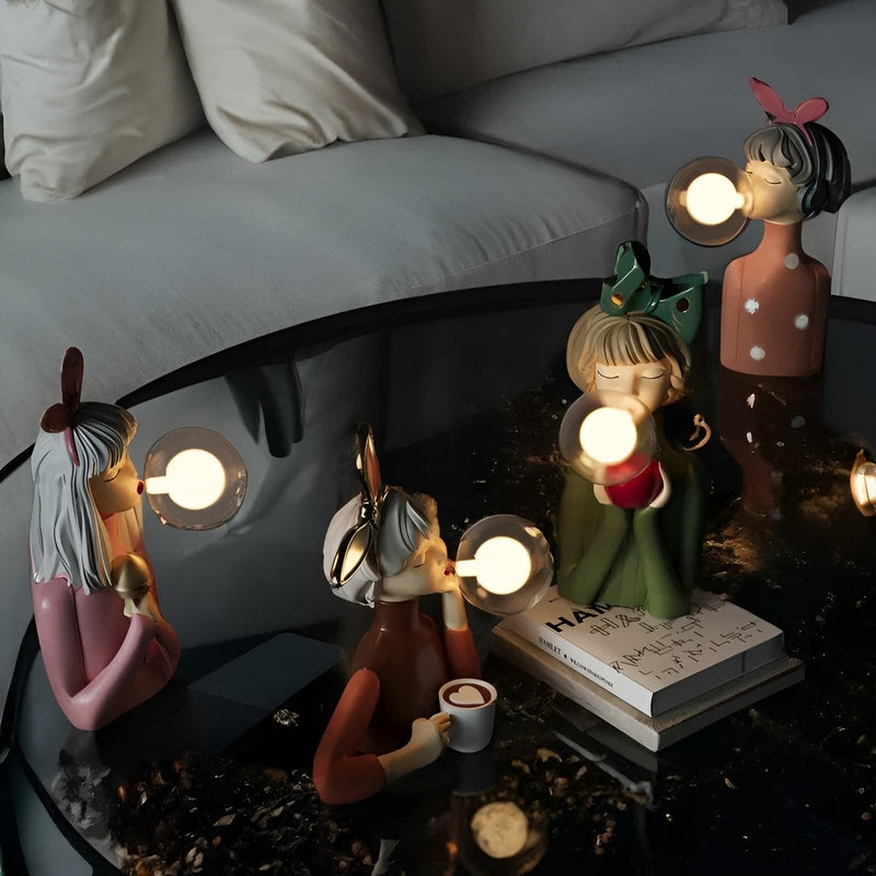 LunaLicht - USB Bubble Tafel lamp voor meisjes in de woonruimte