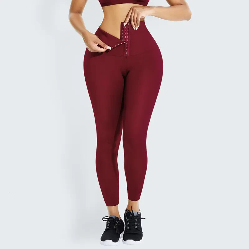 Dubbelzijdige Yoga Corset Leggings – Europese en Amerikaanse Stijl Hoge Taille Actieve Kleding