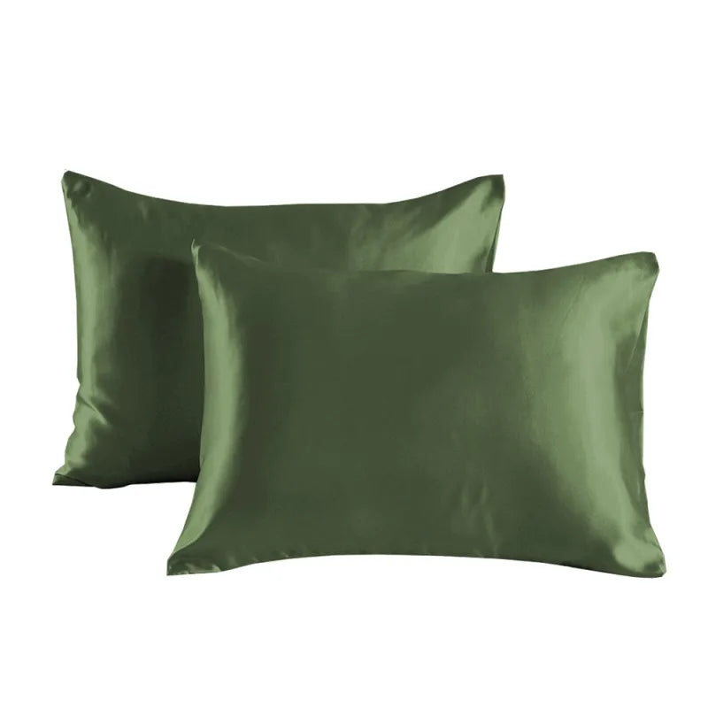 Luxe Satijnen Kussenhoes Set voor Haar en Huid
