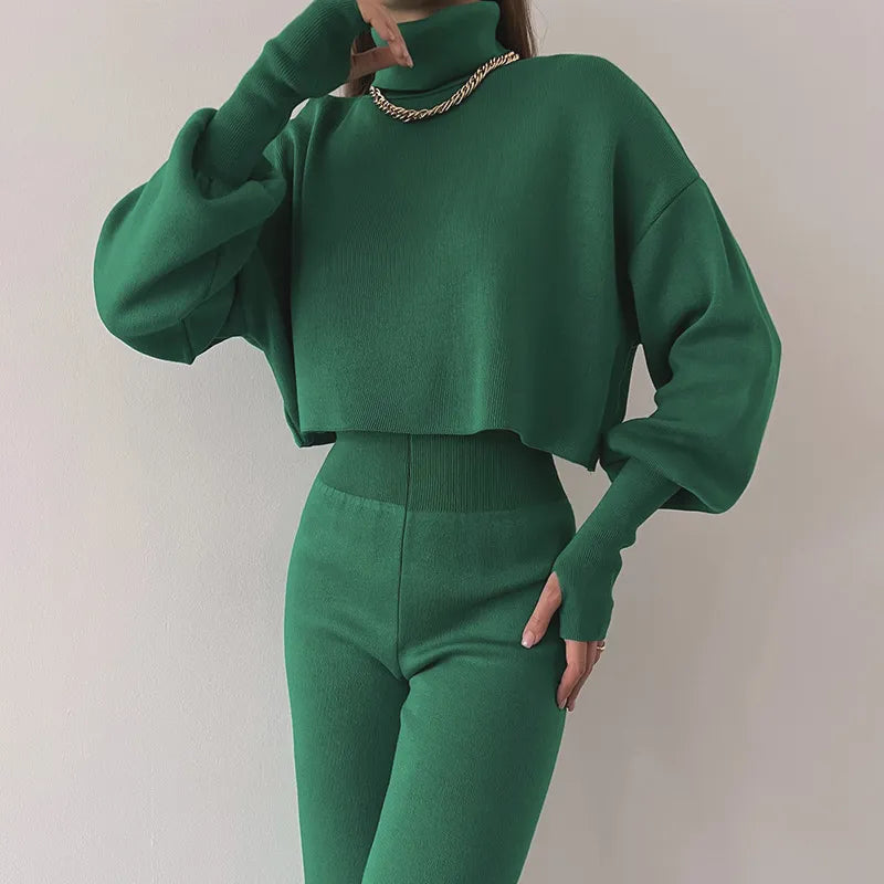 Herfst & Winter Coltrui Losse Lange Mouwen Top en Casual Broek Set
