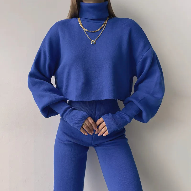 Herfst & Winter Coltrui Losse Lange Mouwen Top en Casual Broek Set