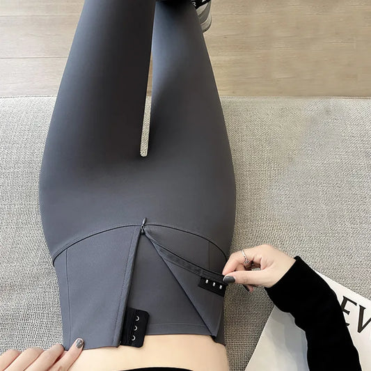 Belly Controlling & Butt Lifting Winter Leggings – Hoge Taille Slim Fit Damesbroek met Drie Sluitingen
