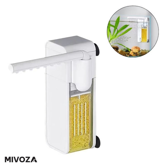 Stille mini-aquariumfilter met instelbare waterstroom