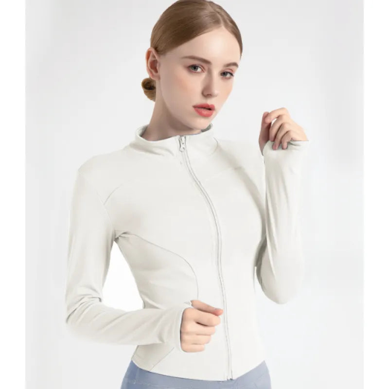 Dames Hardloopjack met Opstaande Kraag - Casual Sportkleding met Lange Mouwen