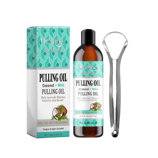 Kokosnoot & Munt Mondwater  Ayurvedische Olie-Trekken voor Frisse Adem & Gezonde Mondverzorging