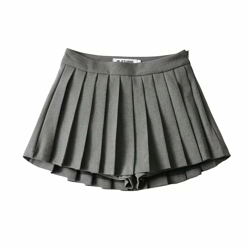 Dames Hoge Taille A-Lijn Plissérok