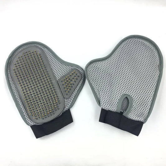 Zelfreinigende Massage Borstel Handschoen voor Katten – Stalen Naald Deburring Glove