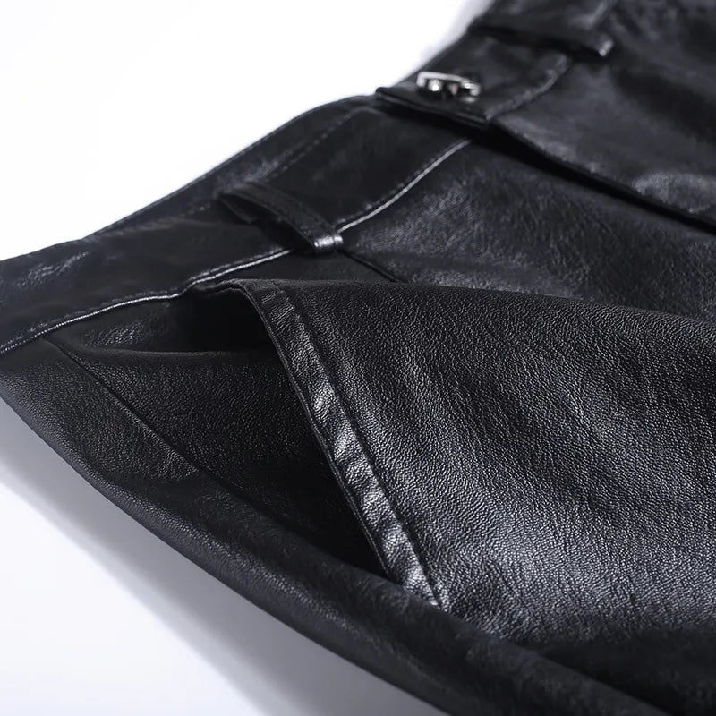 Mode Plus Size Losse Dames Casual Leren Broek