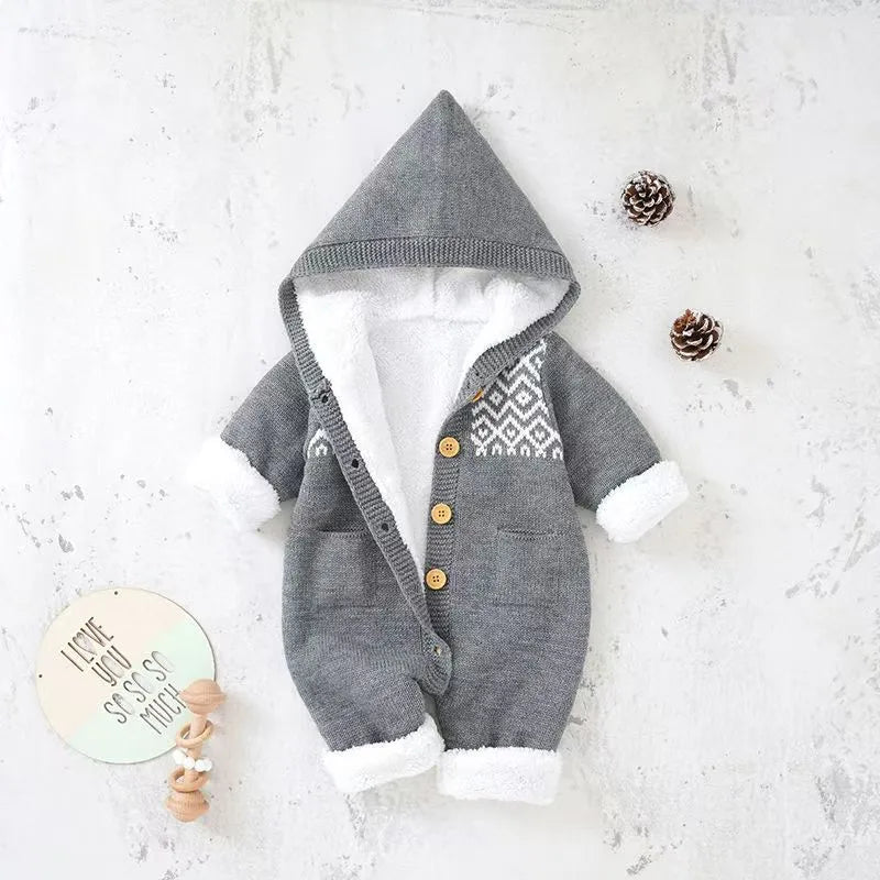 Baby Brei Jumpsuit Schattig & Versterkt Warme Katoenen Romper