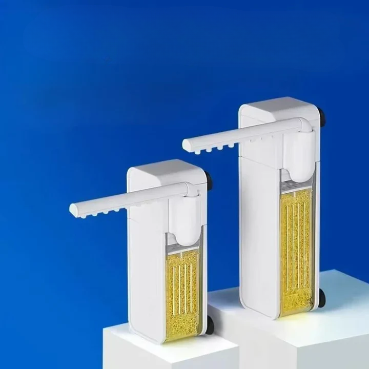 Stille mini-aquariumfilter met instelbare waterstroom