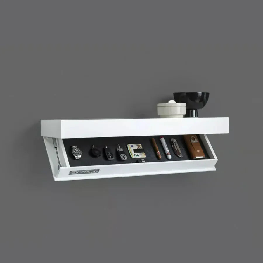 Wandplank met verborgen opbergruimte