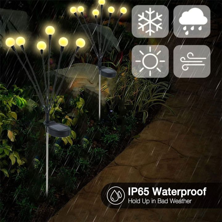 Waterdichte Solar-Vuurvliegjeslampjes (6 LED's)