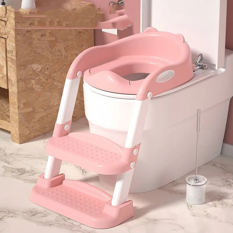 Verstelbare Baby Toilettrainingstoel met Ladder - Veilige en Comfortabele Potty Stand voor Kinderen