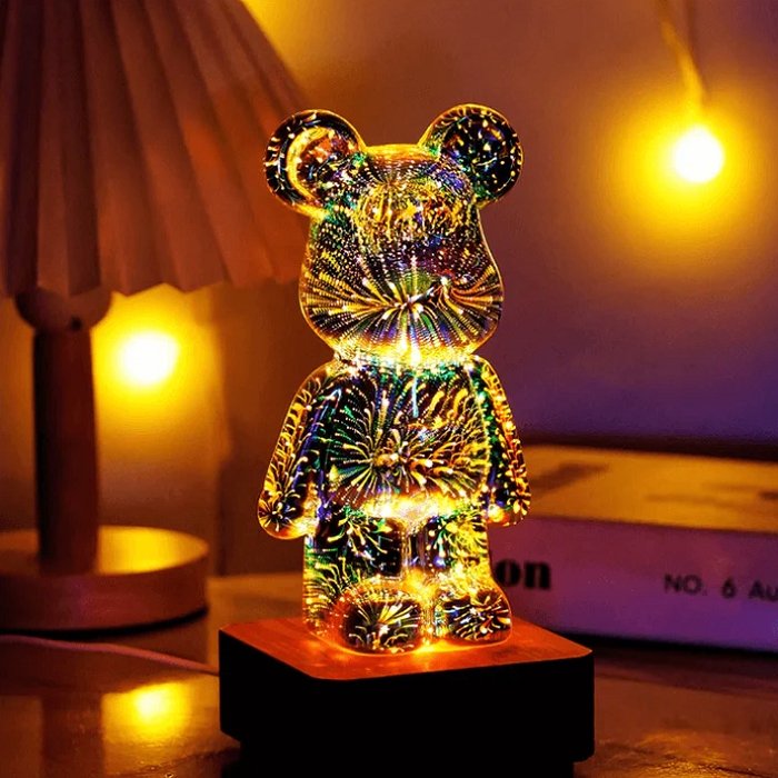 60% Korting | BearLamp™️ 3D Glazen Beer Vuurwerk