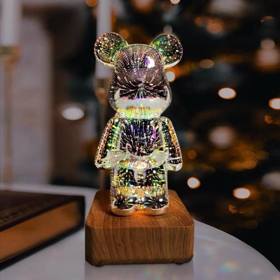 60% Korting | BearLamp™️ 3D Glazen Beer Vuurwerk