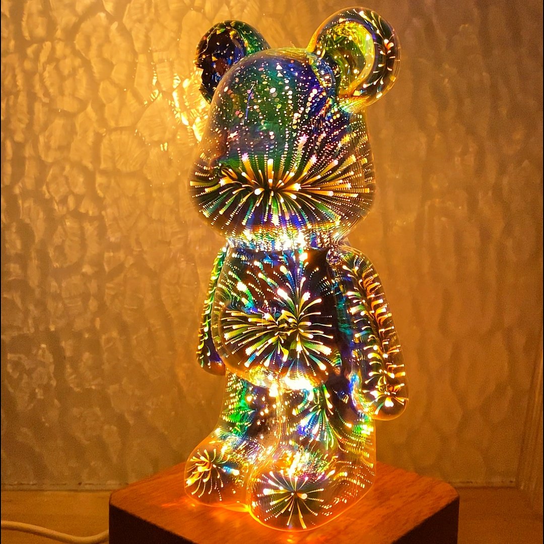 60% Korting | BearLamp™️ 3D Glazen Beer Vuurwerk