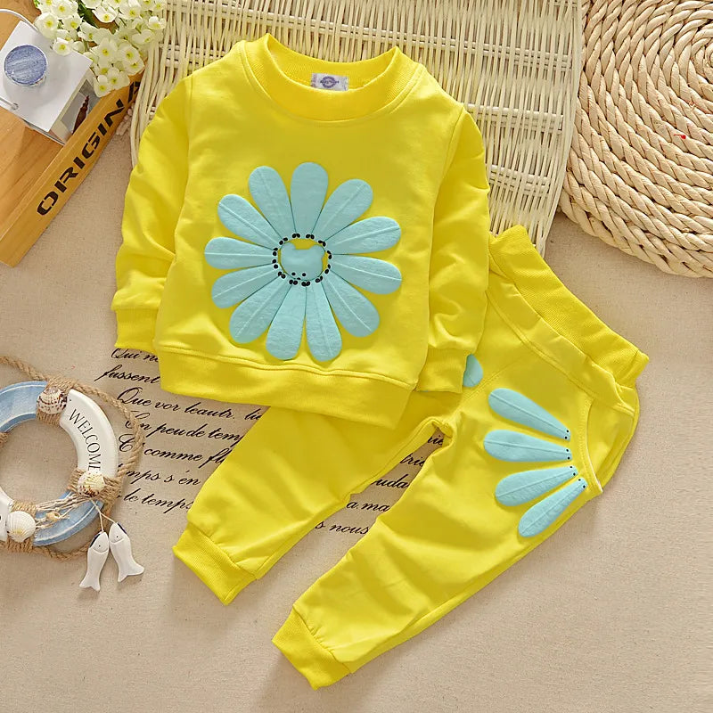 Zonnebloem Kinderen Kleding Set Comfortabele Katoenen Outfit voor Kinderen