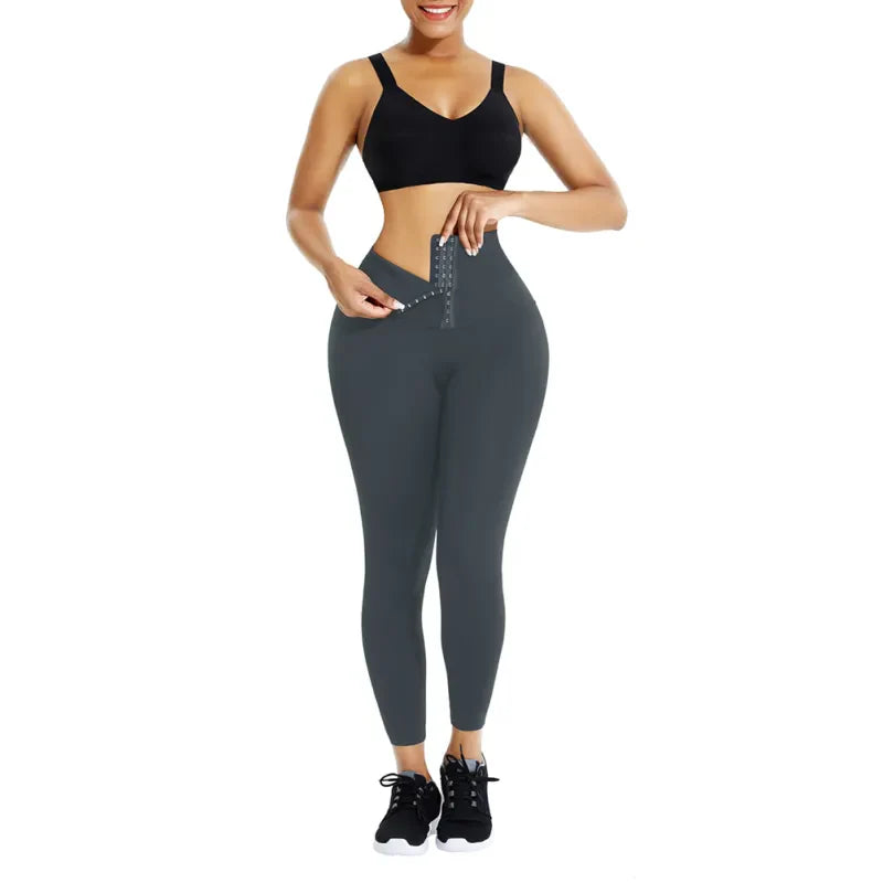 Dubbelzijdige Yoga Corset Leggings – Europese en Amerikaanse Stijl Hoge Taille Actieve Kleding