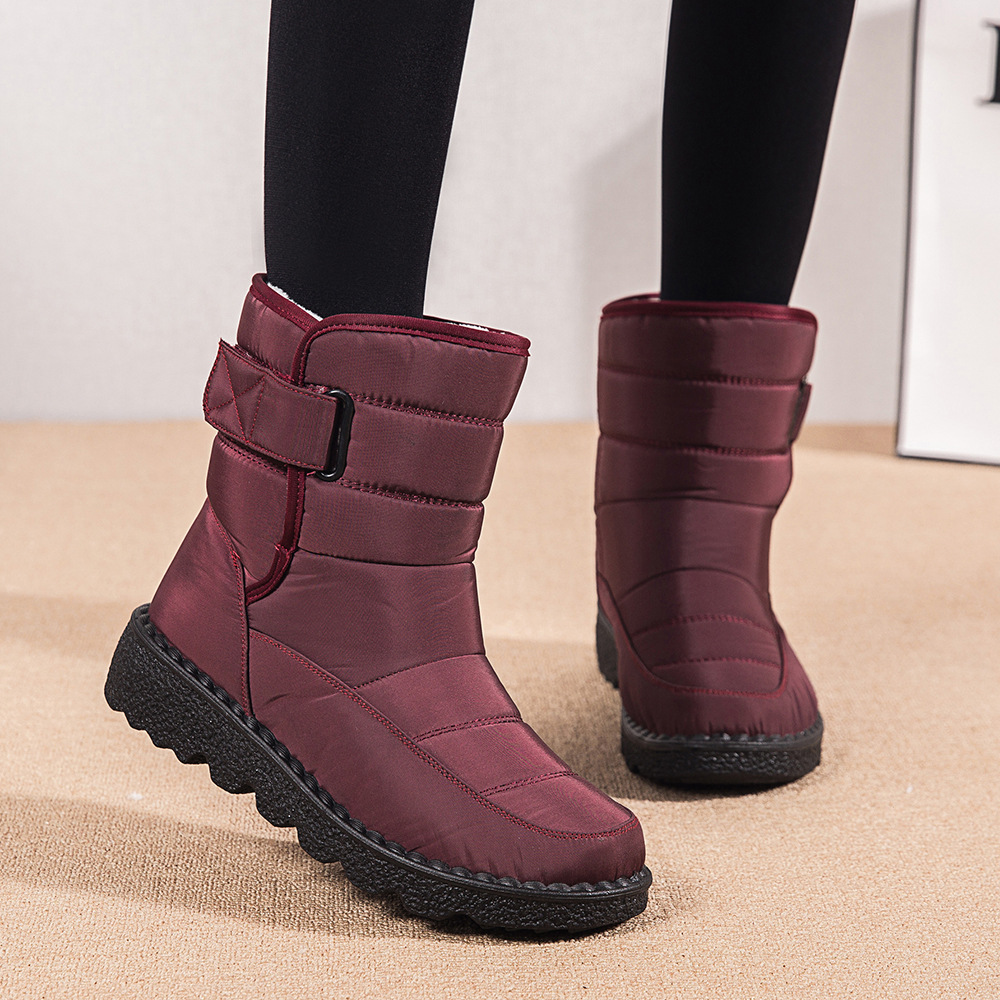 Dames Winter Sneeuwlaarzen – Warme Waterdichte Platform Enkellaarsjes met Pluche Voering
