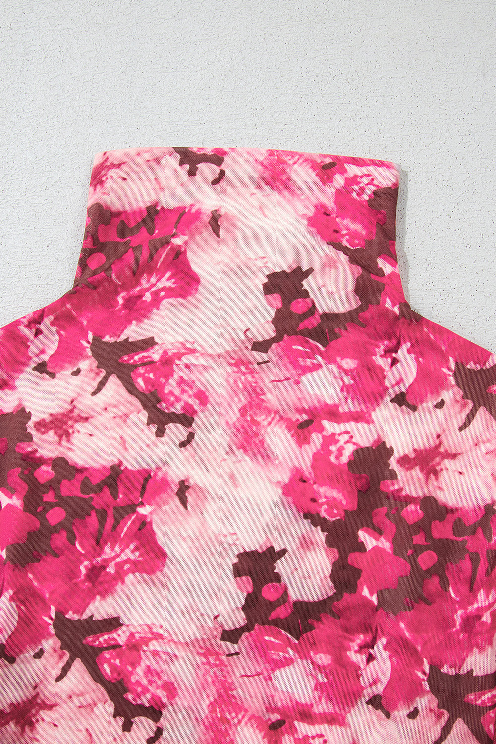 Sophia - Elegante Rose Floral Mesh Bluse mit Flügelärmeln