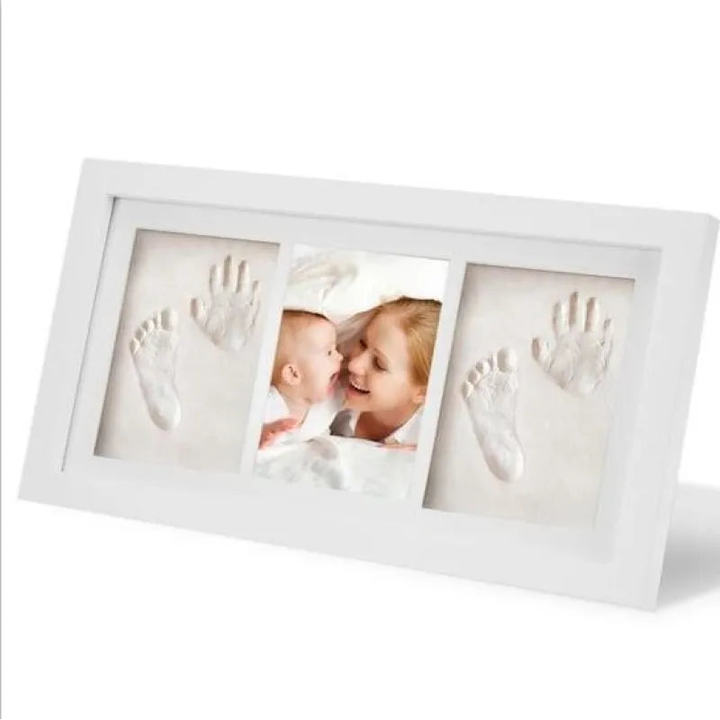 Houten Fotolijst voor Babyhand- en Voetafdrukken – Herinneringssouvenir voor Pasgeborenen met Inktpad