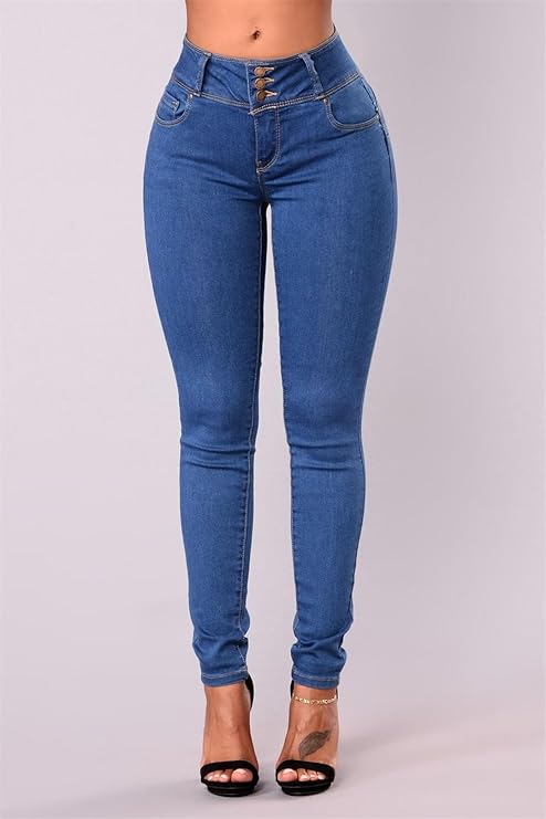 Dames Bodybuilding Perzik Heupvormende Jeans - Hoge Taille Rekbare Denim voor Gesculpte Curves