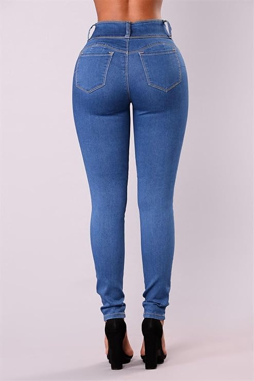 Dames Bodybuilding Perzik Heupvormende Jeans - Hoge Taille Rekbare Denim voor Gesculpte Curves