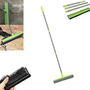 Telescopische Tapijthaarverwijder Broom – 3-sectie Hond- en Kattenhaar- en Pluisverwijderaar voor Tapijten en Vloeren