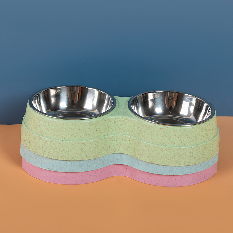 Dubbele Huisdier Voerbak – RVS Water- en Voerbak voor Katten en Kleine Honden