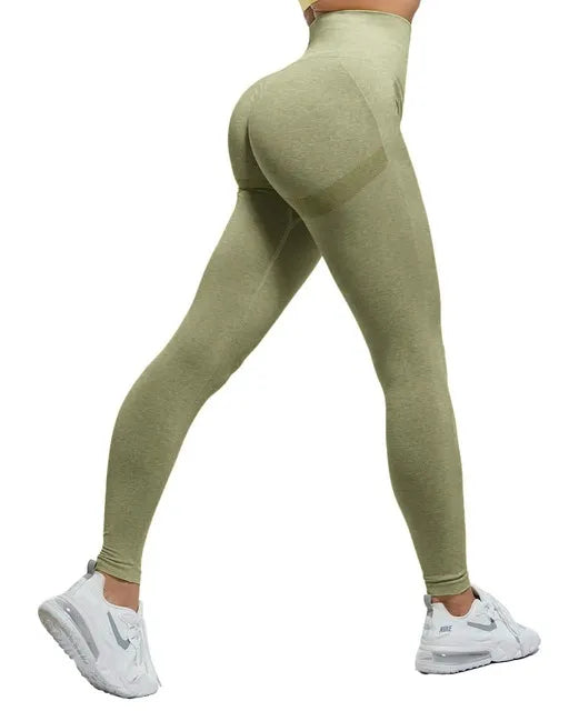 Dames Gym Workout Tights - Hoge Taille Fitness Leggings voor Oefeningen en Push-Ups