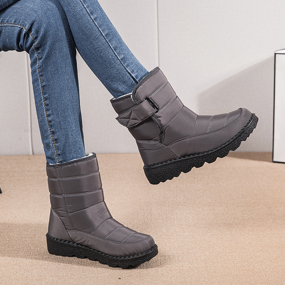 Dames Winter Sneeuwlaarzen – Warme Waterdichte Platform Enkellaarsjes met Pluche Voering
