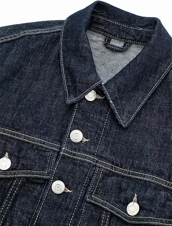 Nieuwe Dames Denim Jacket met Mouwen Hemming