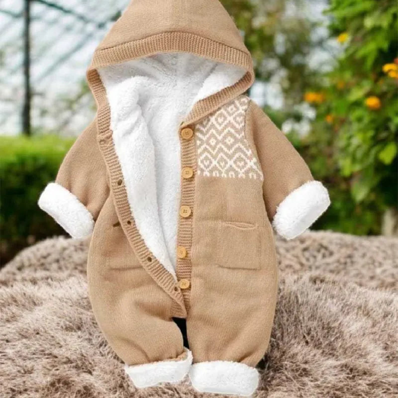 Baby Brei Jumpsuit Schattig & Versterkt Warme Katoenen Romper