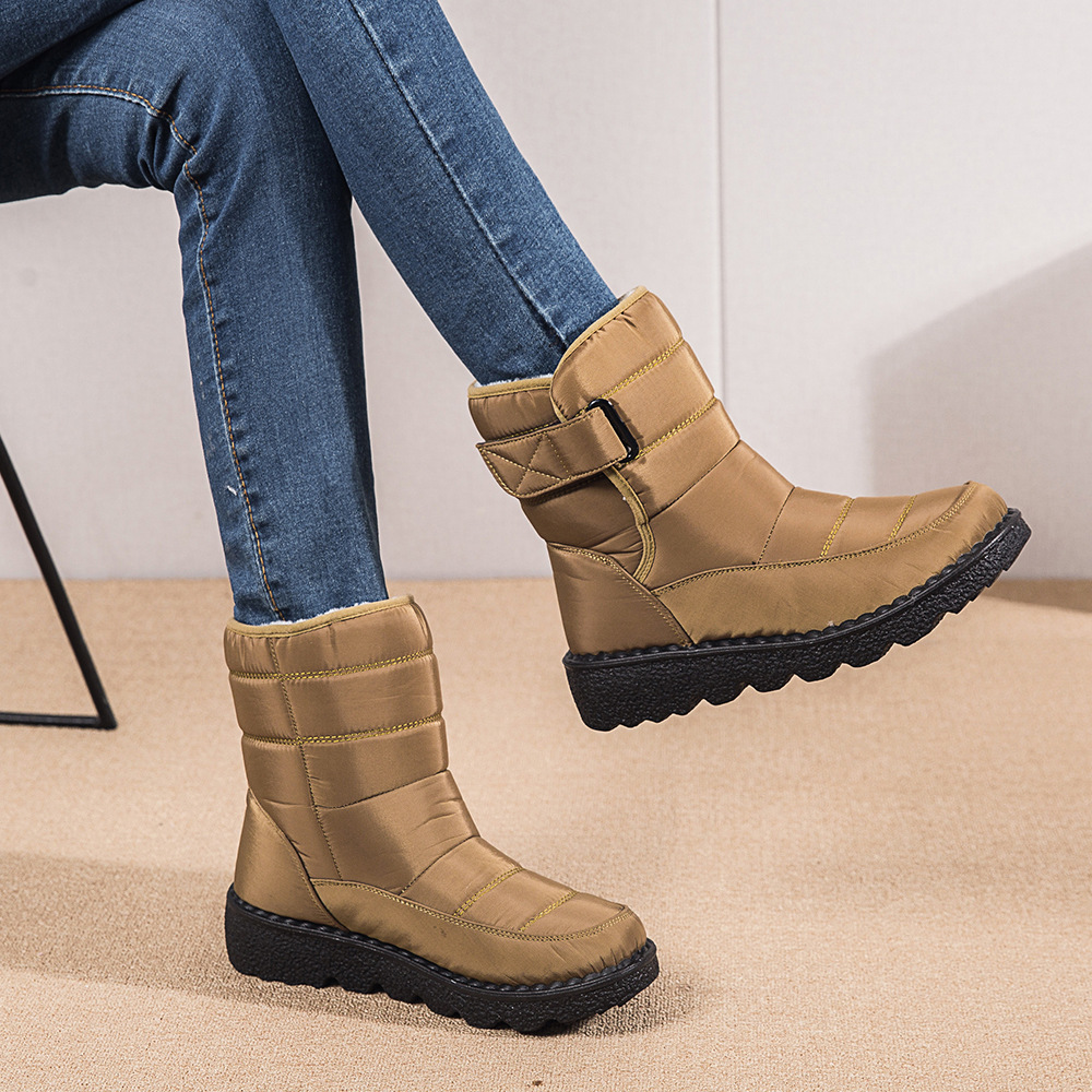 Dames Winter Sneeuwlaarzen – Warme Waterdichte Platform Enkellaarsjes met Pluche Voering