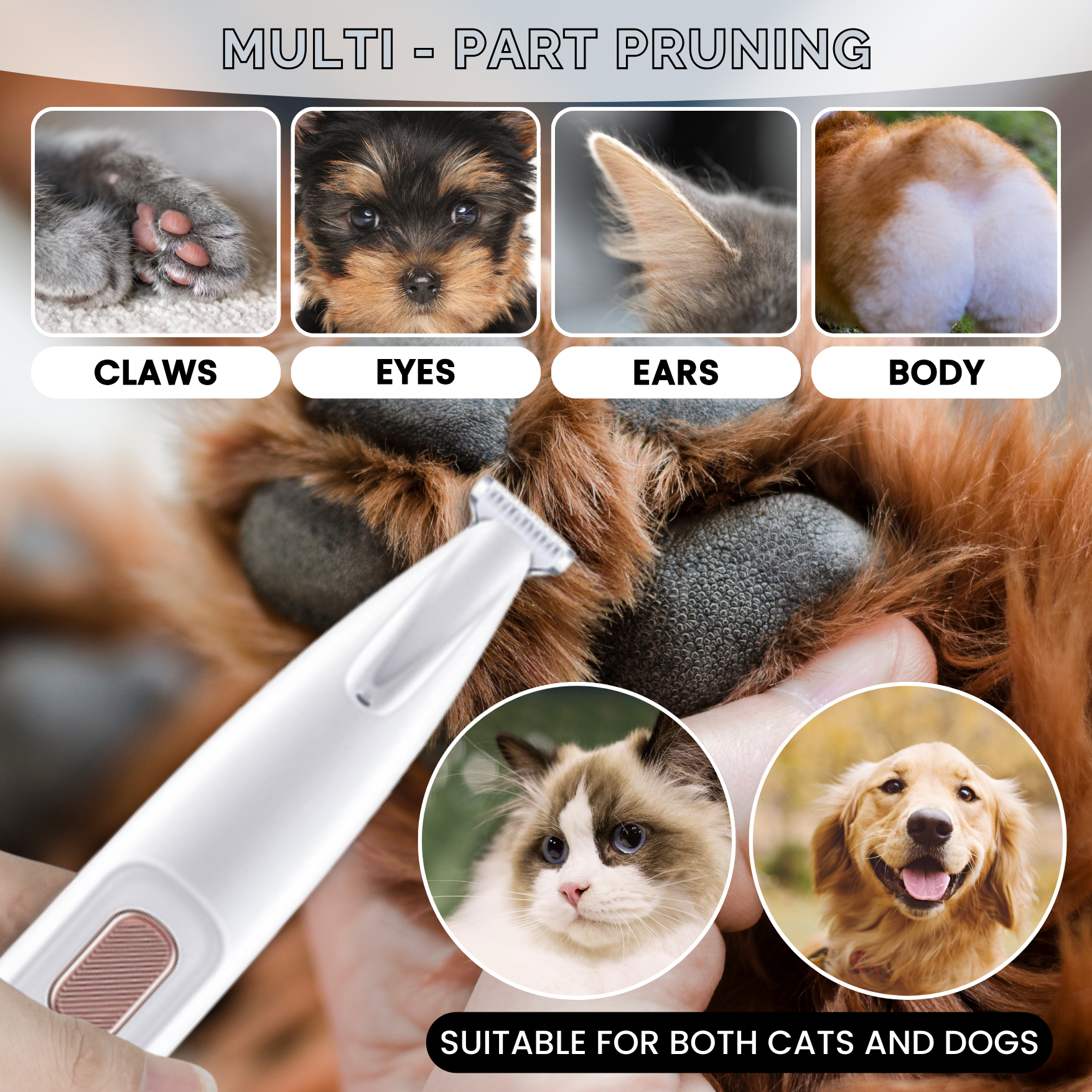 Ultieme LED Dierpoot Trimmer – Onmisbare Verzorgingsgereedschap voor uw Geliefde Harige Vriend!
