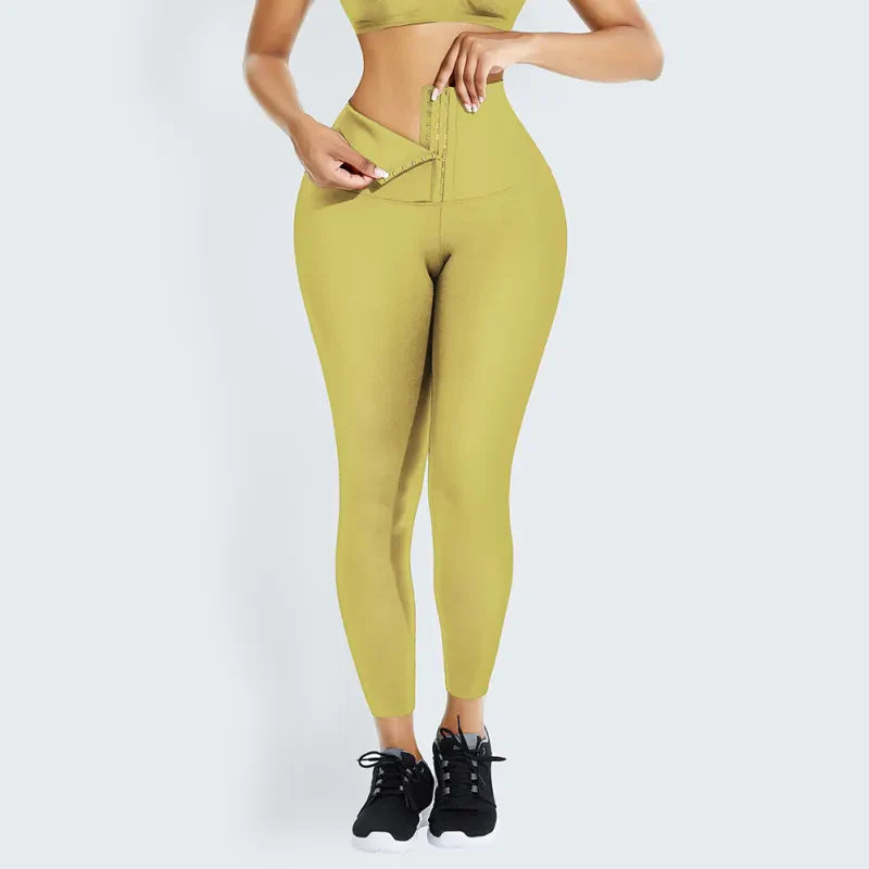 Dubbelzijdige Yoga Corset Leggings – Europese en Amerikaanse Stijl Hoge Taille Actieve Kleding