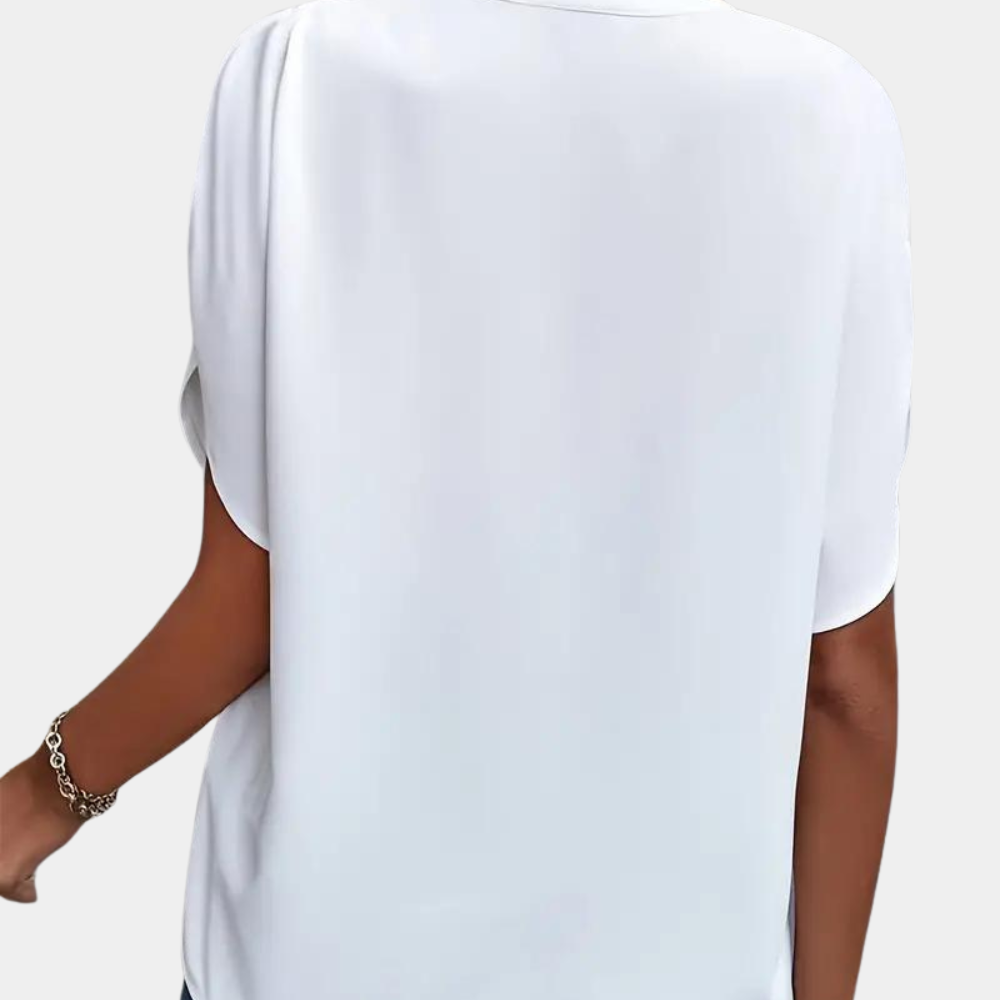 Mira - Elegante Dames Blouse met Korte Mouwen in Diverse Kleuren